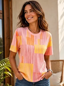 damen-t-shirt-druck-gestreift-graf-14955445-orange-4