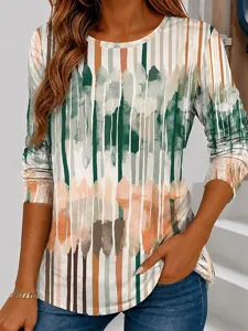 damen-t-shirt-druck-grafik-abstrak-15565386-grun-3