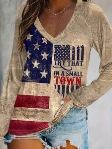 damen-t-shirt-druck-grafik-flagge-vintag-khaki-1