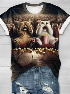 damen-t-shirt-druck-grafik-katze-l-19872506-braun-5