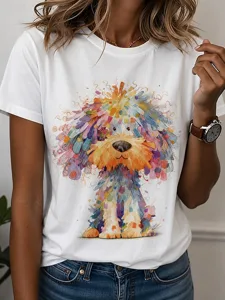 damen-t-shirt-druck-grafik-katze-v-11054814-gelb-7