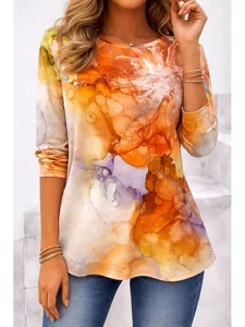 damen-t-shirt-druck-grafik-marmor-19775619-orange-2