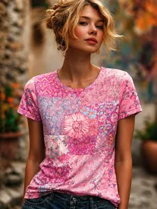 damen-t-shirt-druck-grafik-pflanze-17176622-rosa-7