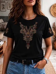 damen-t-shirt-druck-grafik-stammes-11094919-schwarz-3