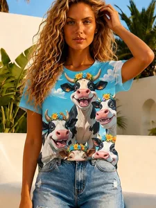 damen-t-shirt-druck-grafik-stammes-19525431-blau-7