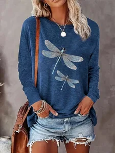 damen-t-shirt-druck-grafik-tiermot-13025192-marineblau-1