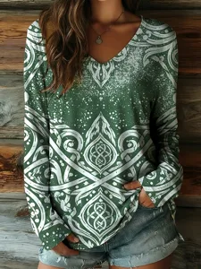 damen-t-shirt-druck-grafik-vintage-17140777-grun-1