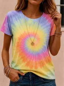 damen-t-shirt-druck-ombre-batik-lassig-k-regenbogen-1
