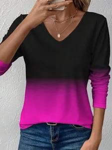 damen-t-shirt-druck-ombre-grafik-v-16867922-purpur-3