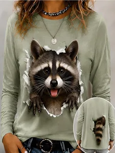 damen-t-shirt-druck-tiermotiv-katz-12083654-hellgrun-3