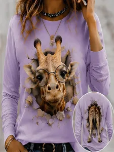 damen-t-shirt-druck-tiermotiv-katz-12083654-violett-2
