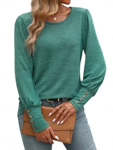 damen-t-shirt-einfach-basic-lassig-15689882-grun-1