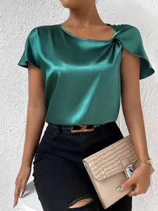 damen-t-shirt-einfach-elegant-mode-18151400-grun-1