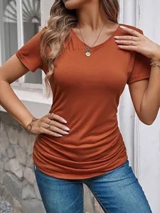 damen-t-shirt-einfach-vintage-stil-15778341-orange-8