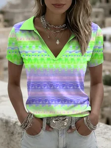 damen-t-shirt-farbblock-druck-graf-16517961-grun-3