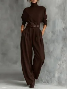 damen-t-shirt-hosen-sets-bolero-ob-13107070-braun-4
