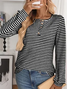 damen-t-shirt-knopfe-gestreift-kla-15215038-schwarz-5