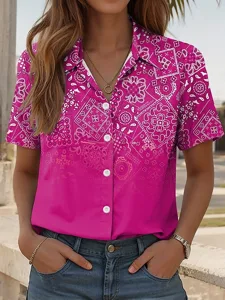 damen-t-shirt-kurzarm-knopf-bluse-16783558-fuchsie-1