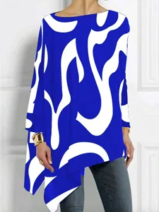 damen-t-shirt-langarm-grafik-geometrisch-blau-4
