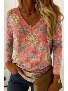 damen-t-shirt-langarm-v-ausschnitt-12923051-rote-1