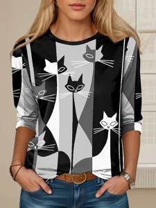 damen-t-shirt-lassig-farbblock-kat-14858321-schwarz-4