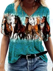 damen-t-shirt-lassig-pferdedruck-k-18008079-blau-1