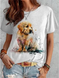 damen-t-shirt-modisch-lustiger-hun-9760712-wei-4