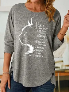 damen-t-shirt-modischer-katzen-buc-9672158-grau-4