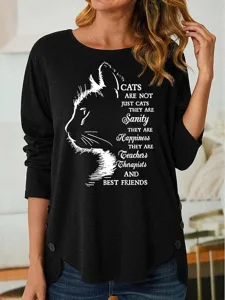 damen-t-shirt-modischer-katzen-buc-9672158-schwarz-2