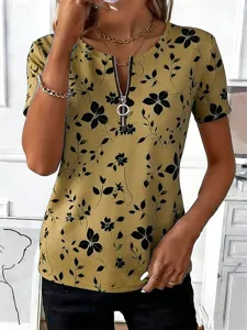 damen-t-shirt-reiverschluss-blumen-18461449-gelb-4