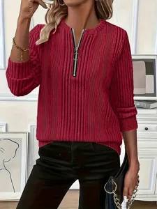 damen-t-shirt-reiverschluss-einfac-13317651-rote-5
