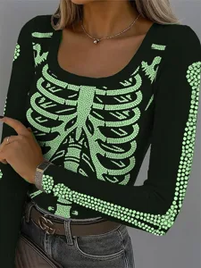 damen-t-shirt-schadel-grafisch-vin-15697861-grun-4