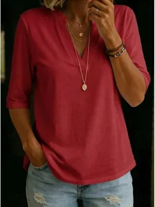 damen-t-shirt-sommeroberteile-stil-19434887-rote-4
