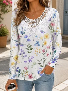 damen-t-shirt-spitze-druck-grafik-13282537-rosa-7
