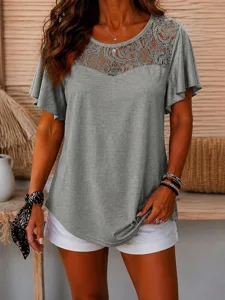damen-t-shirt-spitzentops-einfarbi-12419736-grau-7