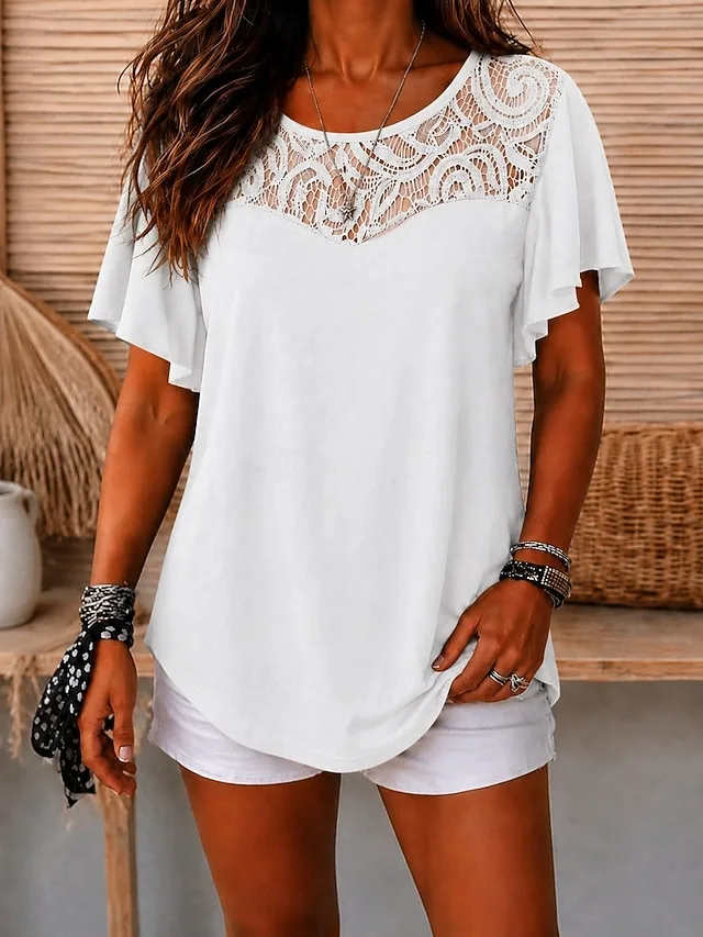 damen-t-shirt-spitzentops-einfarbi-12419736-wei-1