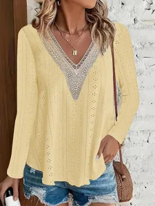 damen-t-shirt-spitzentops-t-shirt-10226523-gelb-7