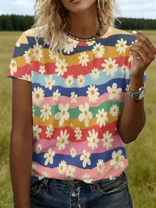damen-t-shirt-t-shirt-druck-blumen-grafi-regenbogen-1