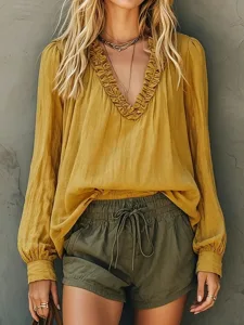 damen-t-shirt-t-shirt-einfach-bohe-18128484-gelb-15