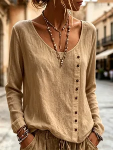 damen-t-shirt-t-shirt-einfach-bohe-18128484-kaki-7