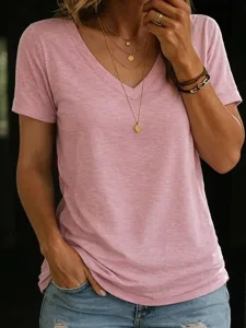 damen-t-shirt-t-shirt-einfach-mode-10090106-rosa-10