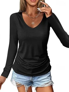 damen-t-shirt-t-shirt-einfach-mode-13234310-schwarz-3
