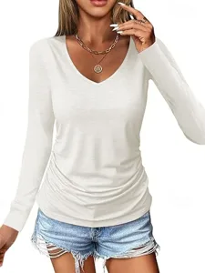 damen-t-shirt-t-shirt-einfach-mode-13234310-wei-2