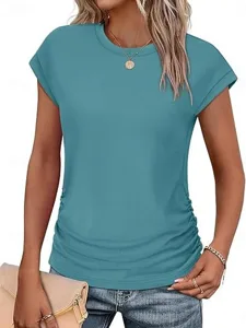 damen-t-shirt-t-shirt-einfach-mode-16007559-blau-6