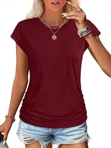 damen-t-shirt-t-shirt-einfach-mode-16007559-wein-5