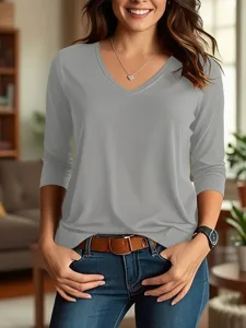 damen-t-shirt-t-shirt-einfach-mode-19335292-hellgrau-4