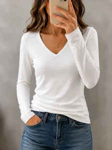 damen-t-shirt-t-shirt-einfach-stil-17060129-wei-27