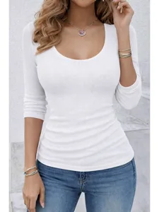 damen-t-shirt-t-shirt-einfarbig-el-11695419-wei-2