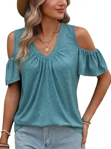 damen-t-shirt-t-shirt-einfarbig-el-13118101-blau-grun-5