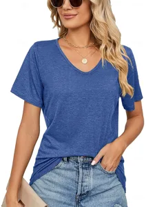 damen-t-shirt-t-shirt-einfarbig-el-14187995-blau-2